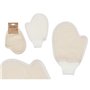 Gant Exfoliant Berilo B7081-12 Blanc Beige (12 Unités)