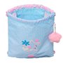 Sac à dos serré par des ficelles BlackFit8 Smile Bleu Rose 35 x 40 x 1 cm