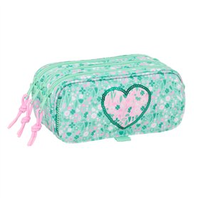Trousse Fourre-Tout Triple Safta Cuore Menthe 21