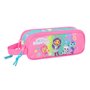 Trousse Fourre-Tout Double Gabby's Dollhouse Confetti Rose Turquoise 21 x 8 x 6 cm