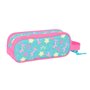 Trousse Fourre-Tout Double Gabby's Dollhouse Confetti Rose Turquoise 21 x 8 x 6 cm