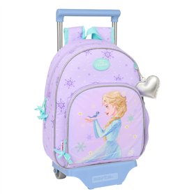 Cartable à roulettes Frozen Spirit Lila 28 x 34 x 10 cm