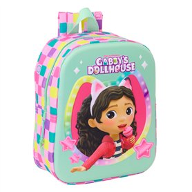 Sac à dos enfant Gabby's Dollhouse Multicouleur 22 x 27 x 10 cm 3D