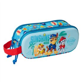 Trousse Fourre-Tout Double The Paw Patrol Bleu 21 x 8 x 6 cm 3D