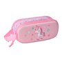 Trousse Fourre-Tout Double Safta Rose 21 x 8 x 6 cm 3D
