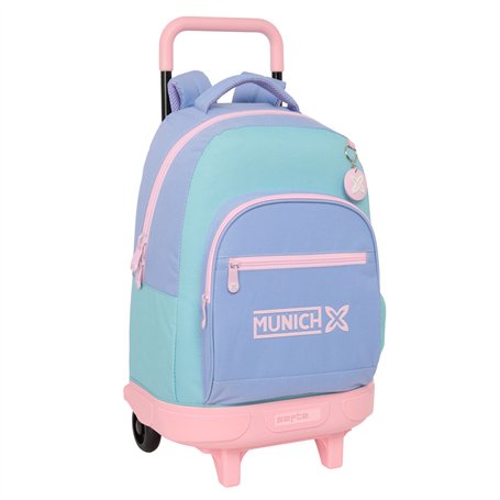 Cartable à roulettes Munich Mellow Bleu Rose Bleu ciel 33 x 45 x 22 cm