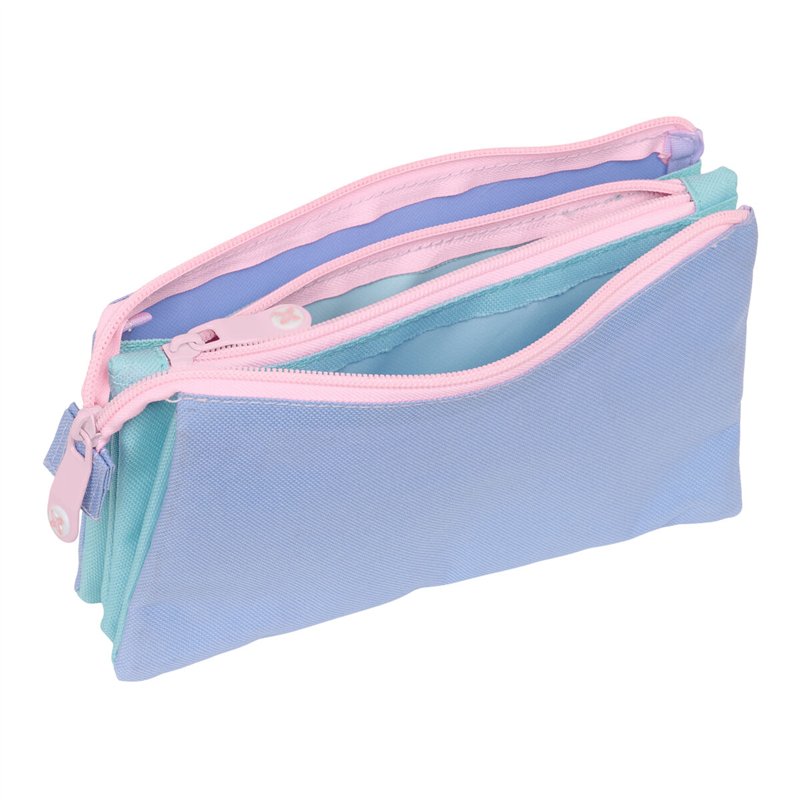 Image secondaire de Trousse Fourre-Tout Triple Munich Mellow Bleu Rose Bleu ciel 22 x 12 x 3 cm