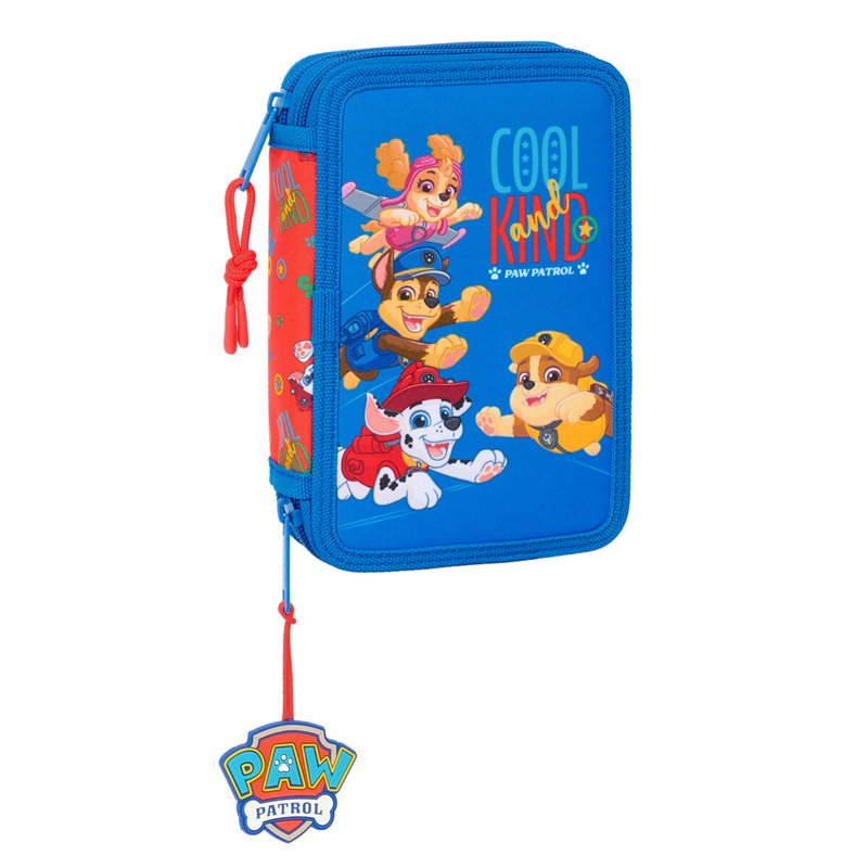 Plumier double The Paw Patrol Cool Bleu Rouge 12.5 x 19.5 x 4 cm 29 Pièces