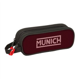 Trousse Fourre-Tout Double Munich Vulcan Noir 21 x 8 x 6 cm