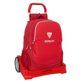 Cartable à roulettes Sevilla Fútbol Club Rouge 32 x 43 x 14 cm