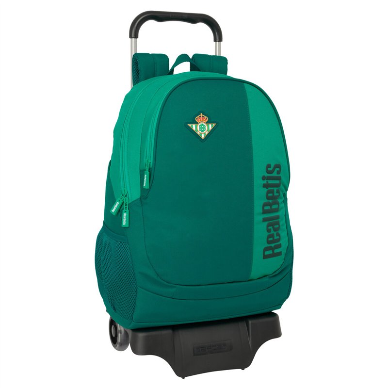 Cartable à roulettes Real Betis Balompié Vert 30 x 43 x 14 cm