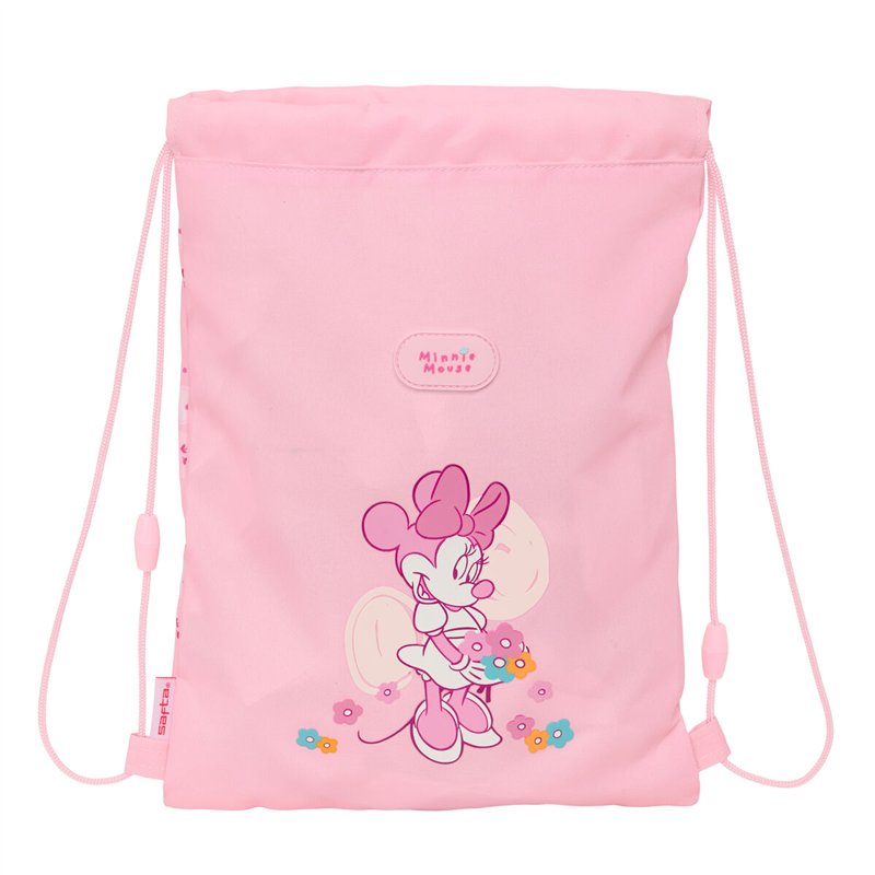 Sac à dos serré par des ficelles Minnie Mouse Baby Rose 26 x 34 x 1 cm
