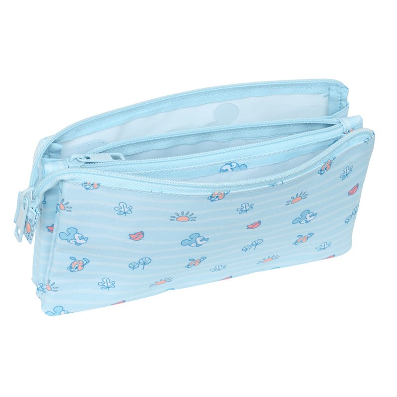 Image secondaire de Trousse Fourre-Tout Triple Mickey Mouse Clubhouse Baby Bleu clair 22 x 12 x 3 cm