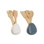 Pot pour ustensiles de cuisine DKD Home Decor Dolomite 12 x 12 x 13 cm 6 x 1 x 30 cm (2 Unités)