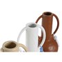 Vase DKD Home Decor Blanc Beige Terre cuite Dolomite Frange 14 x 14 x 25,6 cm (3 Unités)