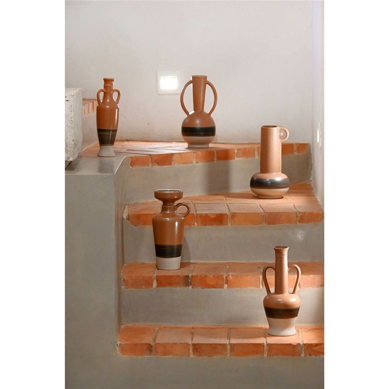 Image secondaire de Vase DKD Home Decor Blanc Gris Terre cuite Porcelaine 13,3 x 11 x 27,3 cm 13,3 x 11 x 28 cm (3 Unités)