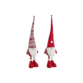 Décorations de Noël DKD Home Decor Blanc Rouge Gnome 14 X 11 X 73 cm (2 Unités)