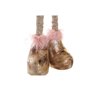 Décorations de Noël DKD Home Decor Blanc Rose Doré Renne 15 x 17 x 50 cm (2 Unités)