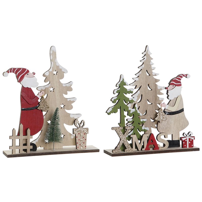 Décorations de Noël DKD Home Decor Multicouleur 18 x 5 x 20 cm (2 Unités)