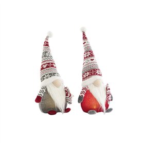Décorations de Noël DKD Home Decor Multicouleur Gnome 23 x 16 x 50 cm (2 Unités)