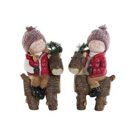 Décorations de Noël DKD Home Decor Multicouleur Enfants 18 x 24 x 45 cm (2 Unités)