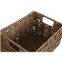Set de basket Home ESPRIT Naturel Métal Fibre naturelle 36 x 28 x 21 cm (2 Pièces)