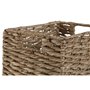 Set de basket Home ESPRIT Naturel Métal Fibre naturelle 36 x 28 x 21 cm (2 Pièces)