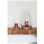 Bougeoir Home ESPRIT Marron Naturel Verre Bois de manguier 30 x 30 x 40 cm (2 Unités)