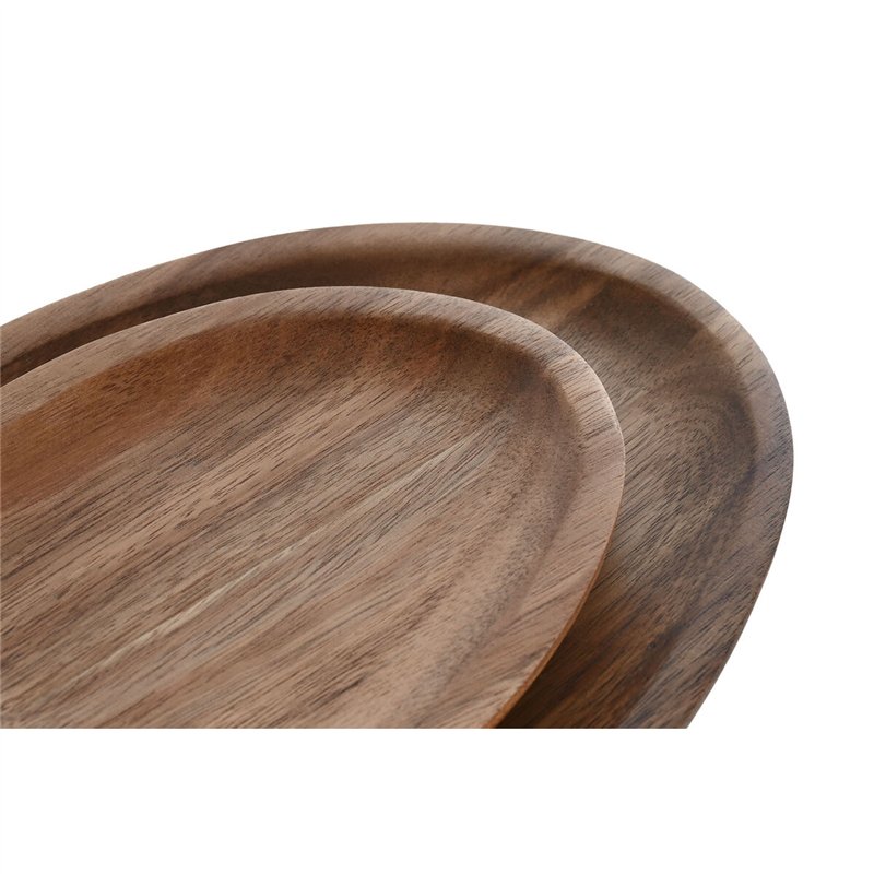 Image secondaire de Service de vaisselle Home ESPRIT Naturel Bois d'acacia 26 x 18 x 1,6 cm
