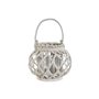 Bougeoir Home ESPRIT Blanc osier Verre 23 x 23 x 18 cm