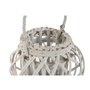 Bougeoir Home ESPRIT Blanc osier Verre 23 x 23 x 18 cm
