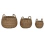 Set de basket Home ESPRIT Naturel Métal Herbier marin Boho (3 Pièces)