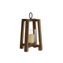Bougeoir Home ESPRIT Naturel Verre Bois de manguier 25 x 25 x 35 cm
