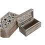 Boîte à bijoux Home ESPRIT Blanc Naturel Bois de manguier (2 Pièces)