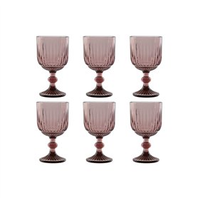 Set de Verres Home ESPRIT Rose Verre 380 ml (6 Unités)