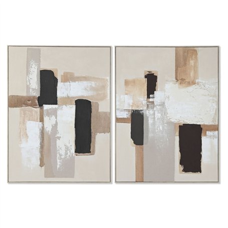 Cadre Home ESPRIT Blanc Noir Beige Abstrait Moderne 92 x 3