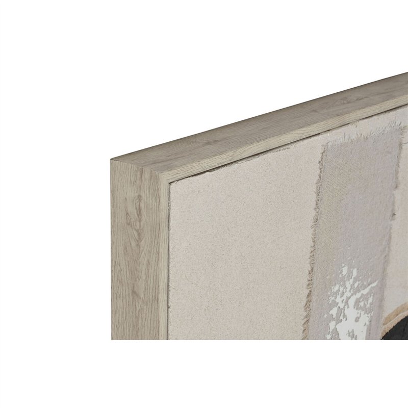 Image secondaire de Cadre Home ESPRIT Blanc Noir Beige Abstrait Moderne 92 x 3,8 x 122 cm 92 x 4 x 122 cm (2 Unités)