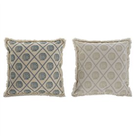 Coussin Home ESPRIT Bleu Beige 45 x 10 x 45 cm (2 Unités)