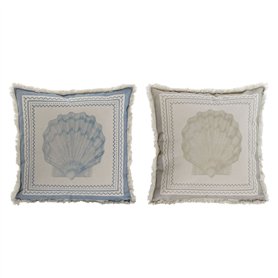 Coussin Home ESPRIT Bleu Beige 45 x 10 x 45 cm (2 Unités)