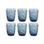 Set de Verres Home ESPRIT Bleu Verre méditerranéen Avec relief 290 ml (6 Unités)