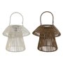 Lampe solaire Home ESPRIT Blanc Marron 31 x 31 x 30 cm (2 Unités)
