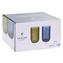 Set de Verres Home ESPRIT Vert Verre Avec relief 420 ml (6 Unités)