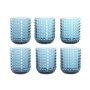 Set de Verres Home ESPRIT Bleu Verre 275 ml (6 Unités)
