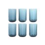 Set de Verres Home ESPRIT Bleu Verre 420 ml (6 Unités)