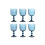 Set de Verres Home ESPRIT Bleu Verre 380 ml (6 Unités)