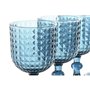 Set de Verres Home ESPRIT Bleu Verre 380 ml (6 Unités)