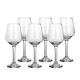 Set de verres à vin Home ESPRIT Transparent Verre 410 ml (6 Unités)