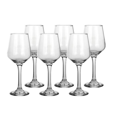 Set de verres à vin Home ESPRIT Transparent Verre 410 ml (6 Unités)