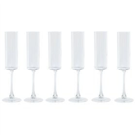 Verre à pied évasé de champagne et de cava Home ESPRIT Transparent Verre 160 ml (6 Unités)