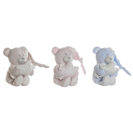 Jouet Peluche Home ESPRIT Bleu Beige Rose Polyester 20 x 10 x 15 cm (3 Unités)